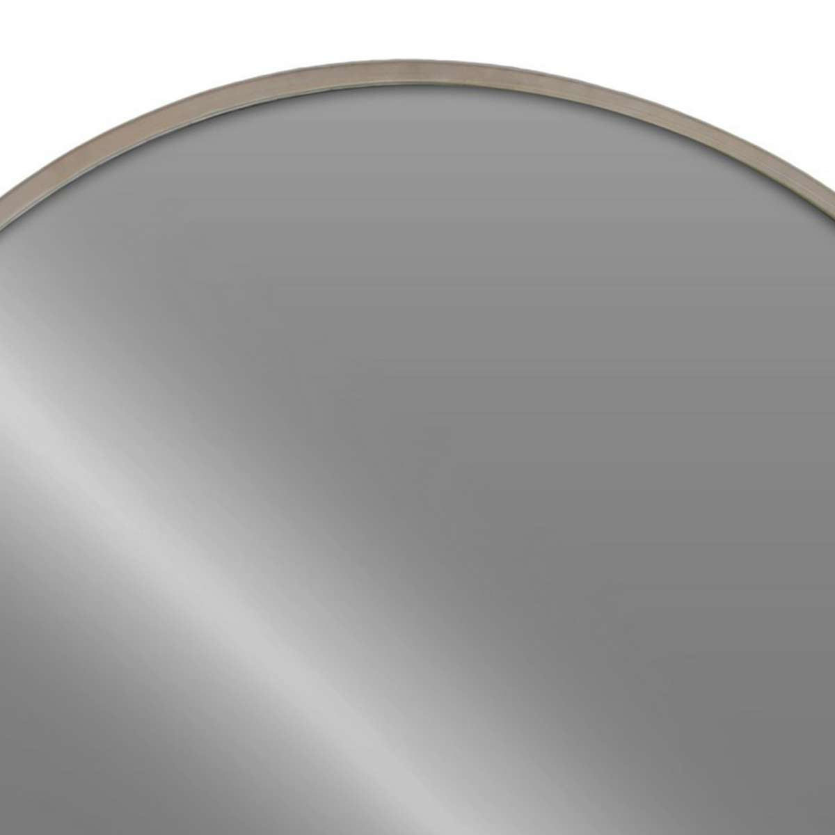 36 Inch Contemporary Round Metal Wall Mirror, Silver By Benzara | Mirrors |  Modishstore  - 4
