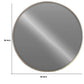 36 Inch Contemporary Round Metal Wall Mirror, Silver By Benzara | Mirrors |  Modishstore  - 2