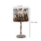 Fabric Wrapped Table Lamp With Striped Animal Print, Brown And Black By Benzara | Table Lamps |  Modishstore  - 3