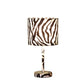 Fabric Wrapped Table Lamp With Animal Print, White And Black By Benzara | Table Lamps |  Modishstore  - 2