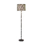 Fabric Wrapped Floor Lamp With Animal Print, White And Black By Benzara | Floor Lamps |  Modishstore  - 2