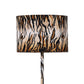 Fabric Wrapped Floor Lamp With Animal Print, Yellow And Black By Benzara | Floor Lamps |  Modishstore  - 5