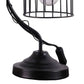 Arc Design Metal Table Lamp With Birdcage Shade, Black By Benzara | Table Lamps |  Modishstore  - 4