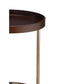 21.75 Inches Wooden Lipped Edge Side Table With Metal Legs, Brown By Benzara | Side Tables |  Modishstore  - 4