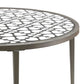 Round Glass Top Coffee Table With X Support Metal Base, Silver By Benzara | Coffee Tables |  Modishstore  - 3