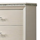 Contemporary Style 4 Drawer Chest With Acrylic Legs Pearl White By Benzara | Cabinets | Modishstore - 4