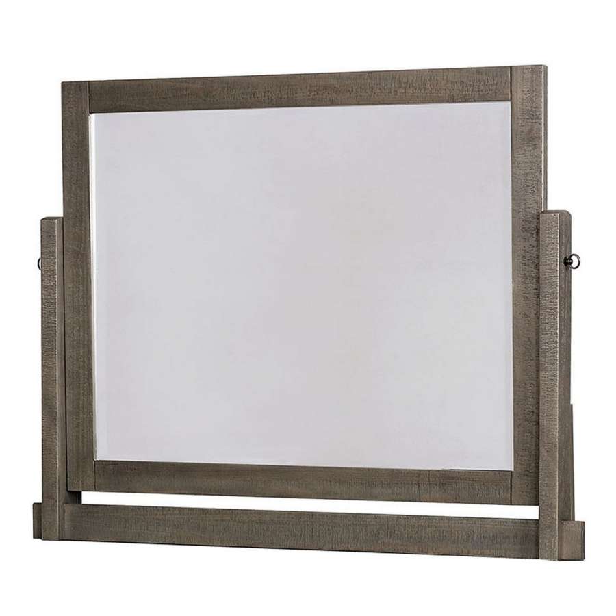 51 Inch Rustic Wooden Mirror With Tilting Frame, Gray By Benzara | Mirrors |  Modishstore 