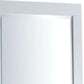 27 Inch Contemporary Wooden Frame Rectangular Mirror, White By Benzara | Mirrors |  Modishstore  - 2