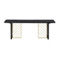 Wooden Coffee Table With Metal Accents, Gold And Black By Benzara | Coffee Tables |  Modishstore 
