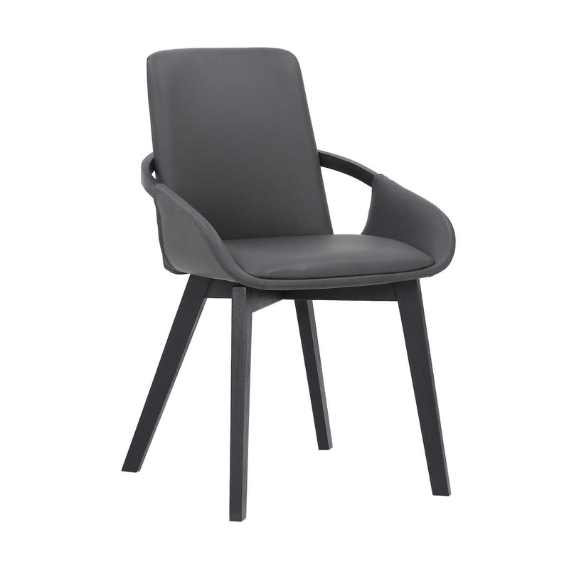 19 Inches Leatherette Dining Chair With Bucket Seat, Black By Benzara | Dining Chairs |  Modishstore 