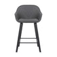 26 Inches V Stitched Leatherette Bucket Seat Counter Stool Gray By Benzara | Stools | Modishstore - 2