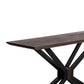 32 Inch Wood Console Table With Metal Base Brown And Black By Benzara | Console Tables | Modishstore - 3