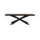 Wooden Coffee Table With Intersected Double X Shaped Legs Brown And Black By Benzara | Coffee Tables | Modishstore - 2