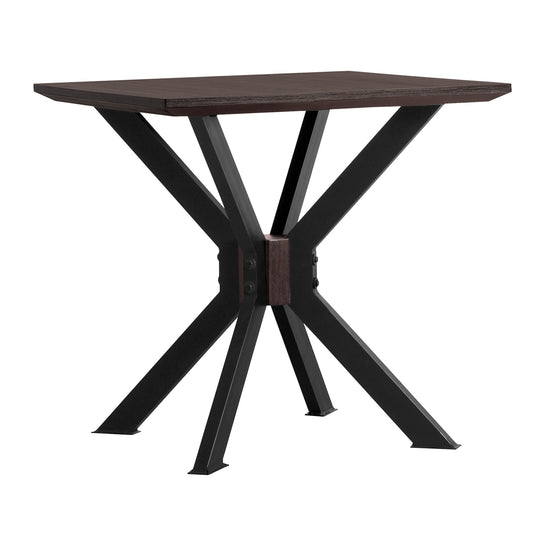 Wooden End Table With Intersected Double X Shaped Legs Brown And Black By Benzara | End Tables | Modishstore