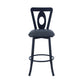 30 Inches Leatherette Barstool With Oval Cut Out, Black By Benzara | Bar Stools |  Modishstore 