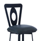 30 Inches Leatherette Barstool With Oval Cut Out, Black By Benzara | Bar Stools |  Modishstore  - 3