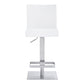 Leatherette Swivel Barstool With Adjustable Height White By Benzara | Bar Stools & Tables | Modishstore - 2