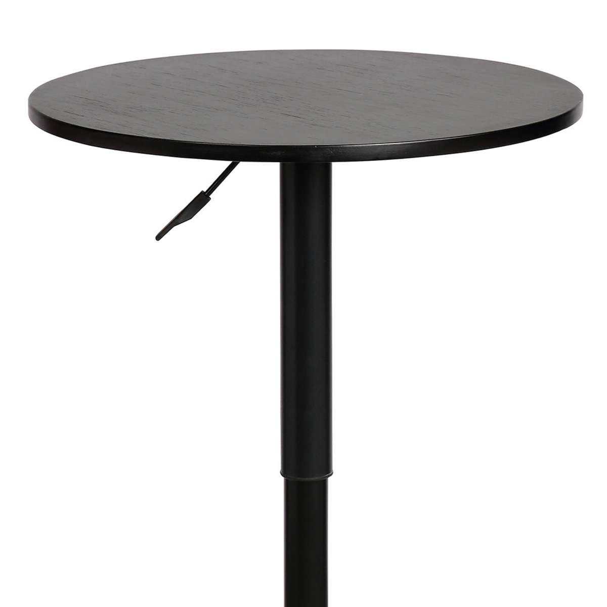 24 Inches Round Adjustable Pub Table With Metal Base, Black By Benzara | Bar Stools |  Modishstore  - 5