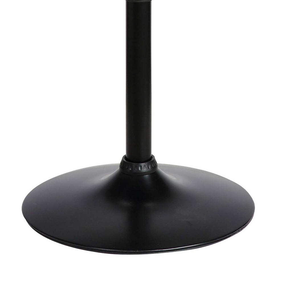 24 Inches Round Adjustable Pub Table With Metal Base, Black By Benzara | Bar Stools |  Modishstore  - 4