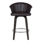 26" Channel Stitched Faux Leather Barstool With Tapered Legs Brown By Benzara | Bar Stools & Tables | Modishstore - 2