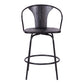 36.5" Industrial Metal Frame Barstool With Wooden Seat Black By Benzara | Bar Stools & Tables | Modishstore - 2