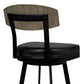 26 Inch Metal And Leatherette Swivel Barstool, Black By Benzara | Bar Stools |  Modishstore  - 3