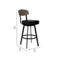 26 Inch Metal And Leatherette Swivel Barstool, Black By Benzara | Bar Stools |  Modishstore  - 2