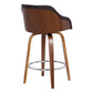 26 Inch Wooden And Leatherette Swivel Barstool, Brown By Benzara | Bar Stools |  Modishstore  - 3