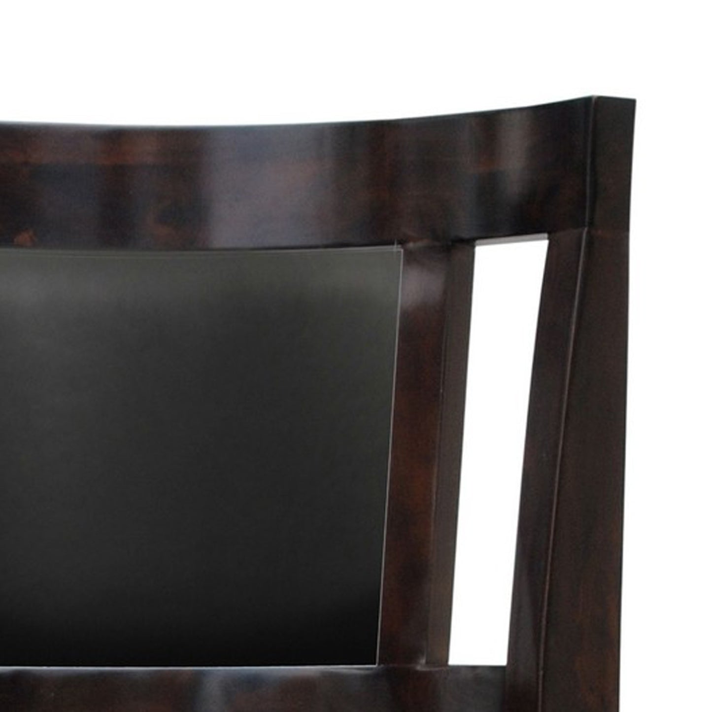 29 Inches Swivel Wooden Frame Counter Stool With Padded Back Dark Brown By Benzara | Stools | Modishstore - 3