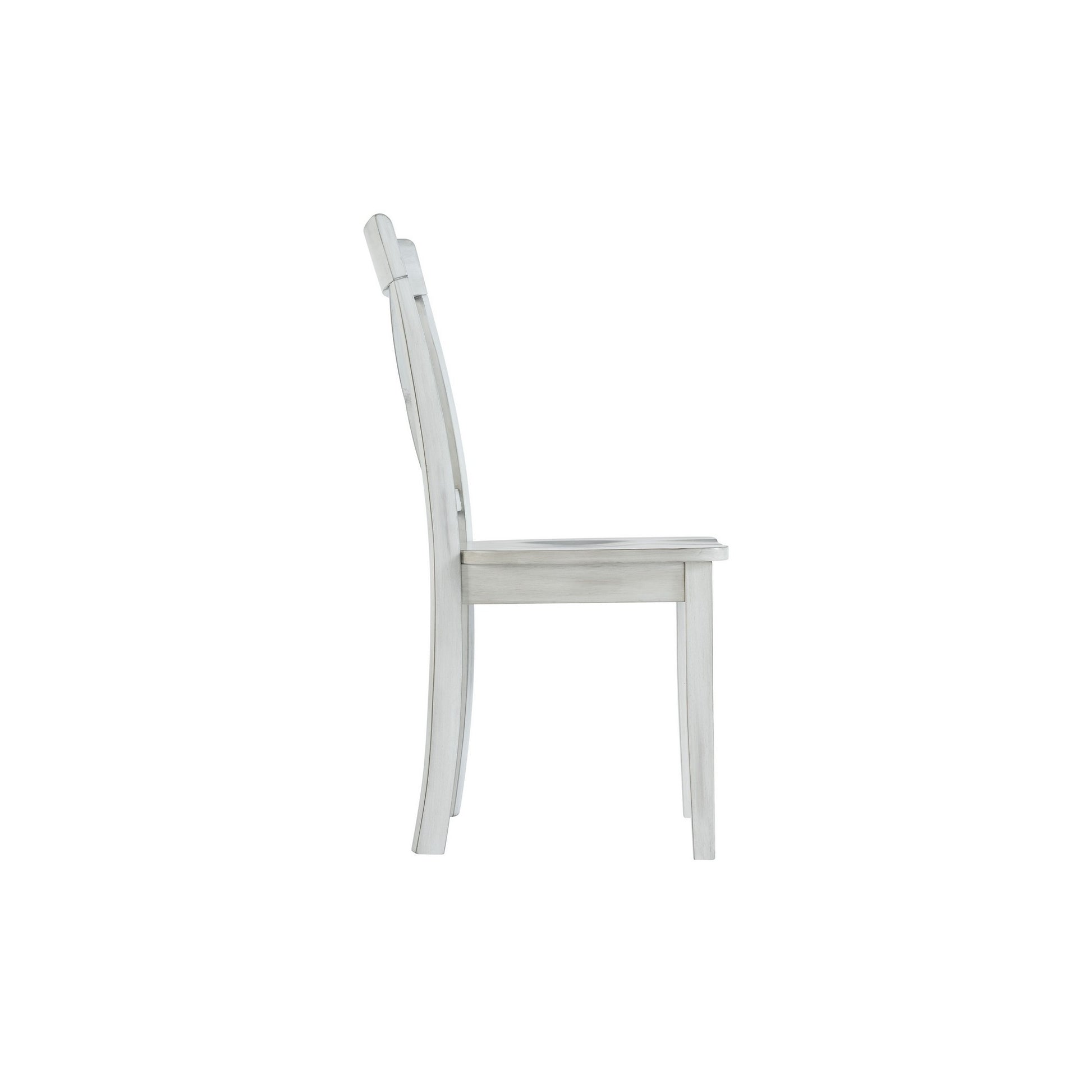 Wooden Dining Chair With X Shaped Back Set Of 2 White By Benzara | Dining Chairs | Modishstore - 4