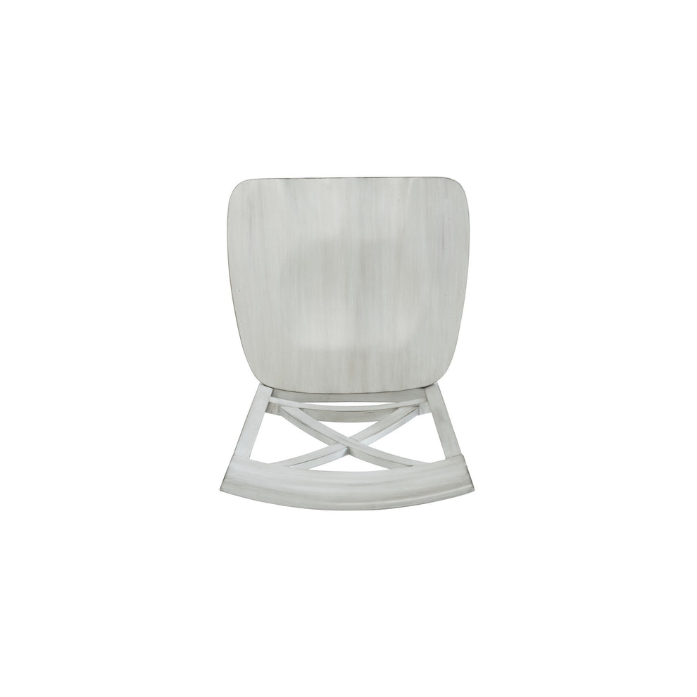 Wooden Dining Chair With X Shaped Back Set Of 2 White By Benzara | Dining Chairs | Modishstore - 5