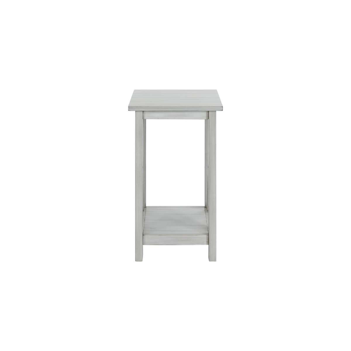 1 Open Shelf Plank Style Side Table With X Shaped Accent, White By Benzara | Side Tables |  Modishstore  - 5