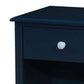 Transitional 1 Drawer Wooden Nightstand With Open Compartment Blue By Benzara | Nightstands | Modishstore - 2