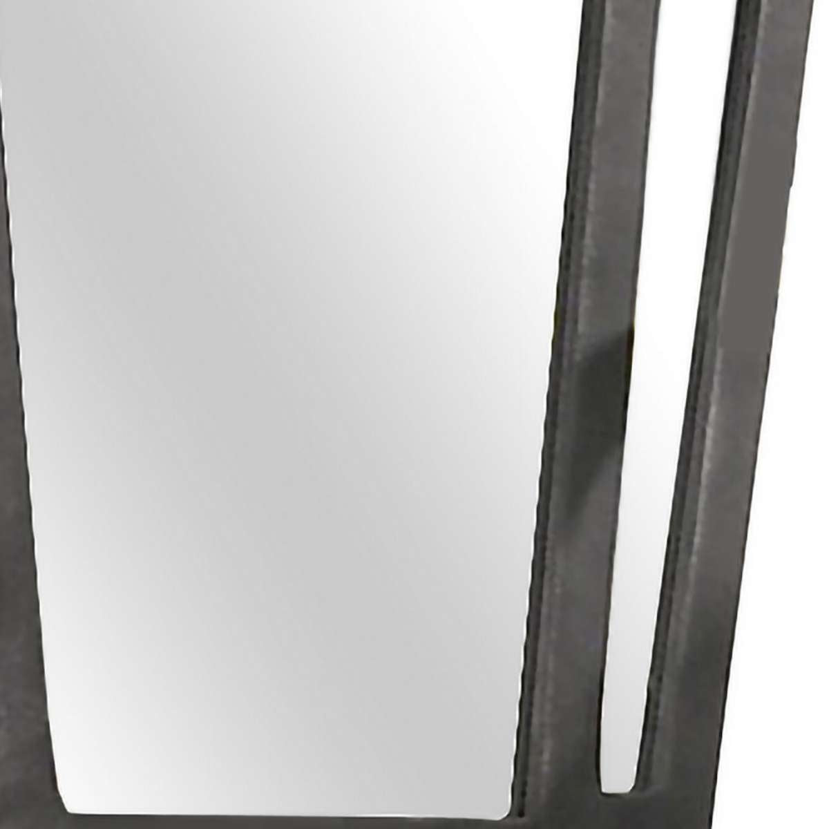 Tapered Fabric Frame Mirror With Mounting Hardware, Dark Gray By Benzara | Mirrors |  Modishstore  - 4