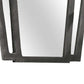 Tapered Fabric Frame Mirror With Mounting Hardware, Dark Gray By Benzara | Mirrors |  Modishstore  - 3