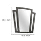 Tapered Fabric Frame Mirror With Mounting Hardware, Dark Gray By Benzara | Mirrors |  Modishstore  - 2
