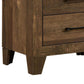 Rustic 2 Drawer Wooden Nightstand With Grain Details Brown By Benzara | Nightstands | Modishstore - 4