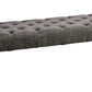 48 Inches Bench With Button Tufted Seat And Chamfered Legs, Gray By Benzara | Benches |  Modishstore  - 4