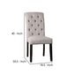 Side Chair With Button Tufted Backrest, Set Of 2, Gray By Benzara | Side Chairs |  Modishstore  - 2