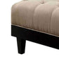 40 Inches Ottoman With Button Tufted Padded Seat, Beige And Black By Benzara | Ottomans |  Modishstore  - 5