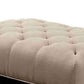 40 Inches Ottoman With Button Tufted Padded Seat, Beige And Black By Benzara | Ottomans |  Modishstore  - 4