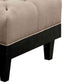 40 Inches Ottoman With Button Tufted Padded Seat, Beige And Black By Benzara | Ottomans |  Modishstore  - 3