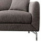 54 Inches Loveseat With Fabric Padded Seat And Metal Legs, Gray By Benzara | Sofas |  Modishstore  - 3