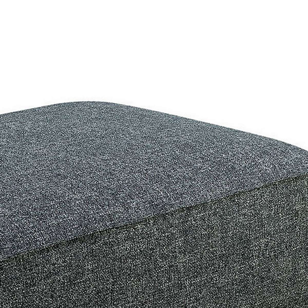57 Inches Ottoman With Fabric Padded Seat And Welt Trim Details, Gray By Benzara | Ottomans |  Modishstore  - 5