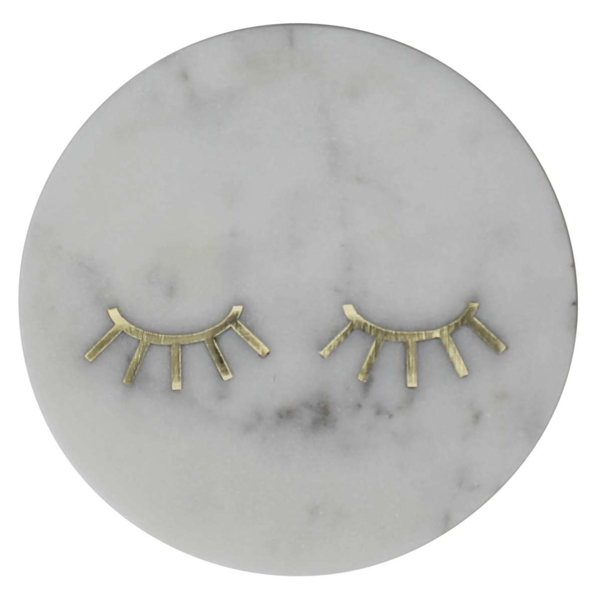 Marble Tray With Round Shape And Lashes Inlaid Accent, White By Benzara | Trays & Pedestals |  Modishstore 
