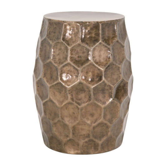 18 Inch Metal Coffee Table With Hexagonal Pattern, Bronze By Benzara | Coffee Tables |  Modishstore 