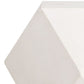 Geometric Shape Concrete Accent Table With Faceted Sides Cream By Benzara | Accent Tables | Modishstore - 4