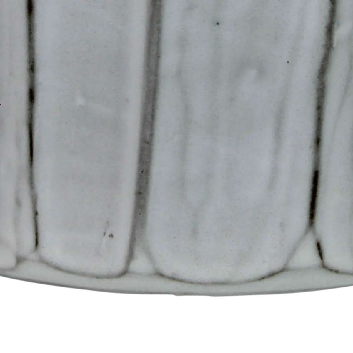 Ceramic Round Vase With Textured Detail, Large, Offwhite By Benzara | Vases |  Modishstore  - 3
