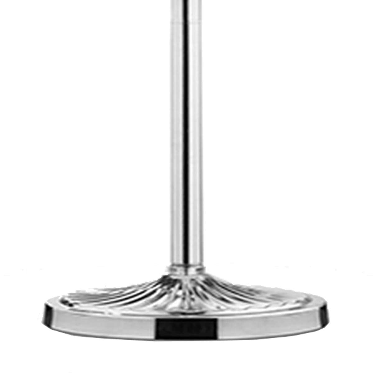 Floor Lamp With Metal Base And Hanging Crystals, Silver By Benzara | Floor Lamps |  Modishstore  - 3