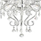 Ceiling Lamp With Hanging Crystals And Round Canopy, Silver By Benzara | Ceiling Lamps |  Modishstore  - 3